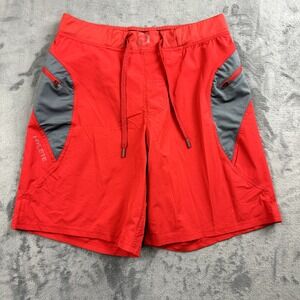 Hylete‎ Mens Shorts Size M Above The Knee 9" Drawstring Performance Gym Red